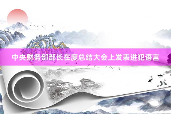 中央财务部部长在度总结大会上发表进犯语言