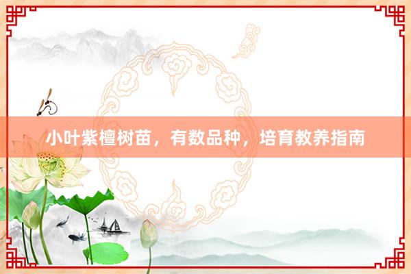 小叶紫檀树苗，有数品种，培育教养指南